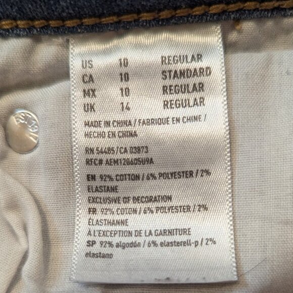 AE Kick Flare Button Up Jeans Sz 10 - Picture 3 of 4